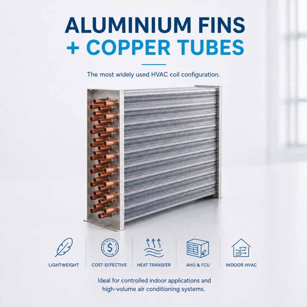 Copper Tubes + Aluminium Fins