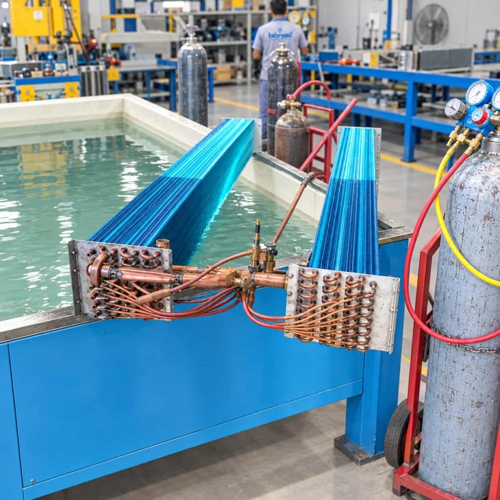 coil leak testing at al tabreed industries facility